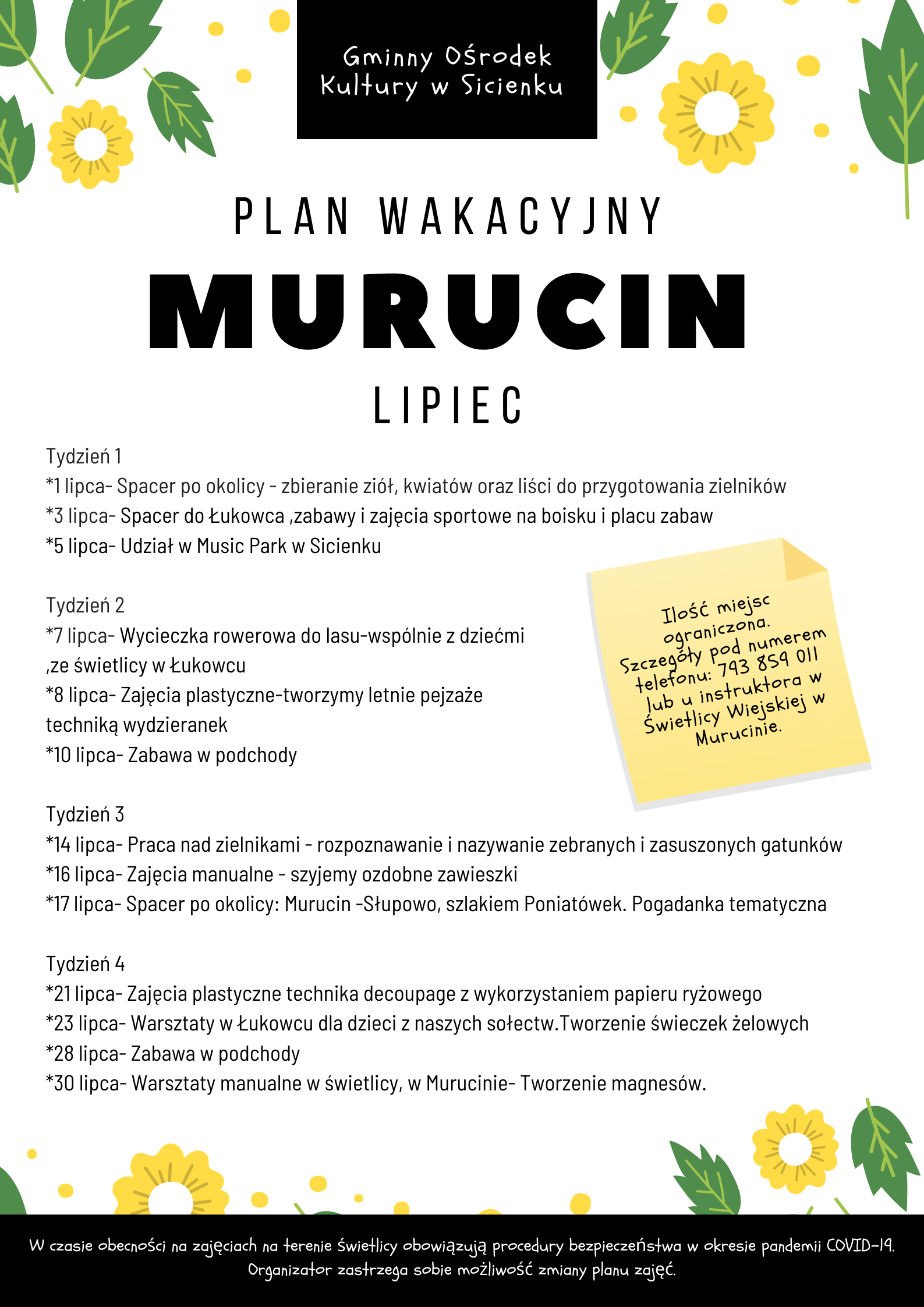 Plan wakacyjny- Murucin