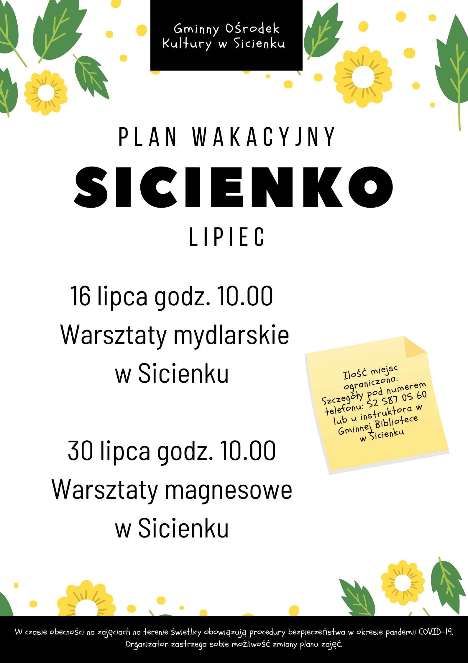 Plan wakacyjny- Sicienko