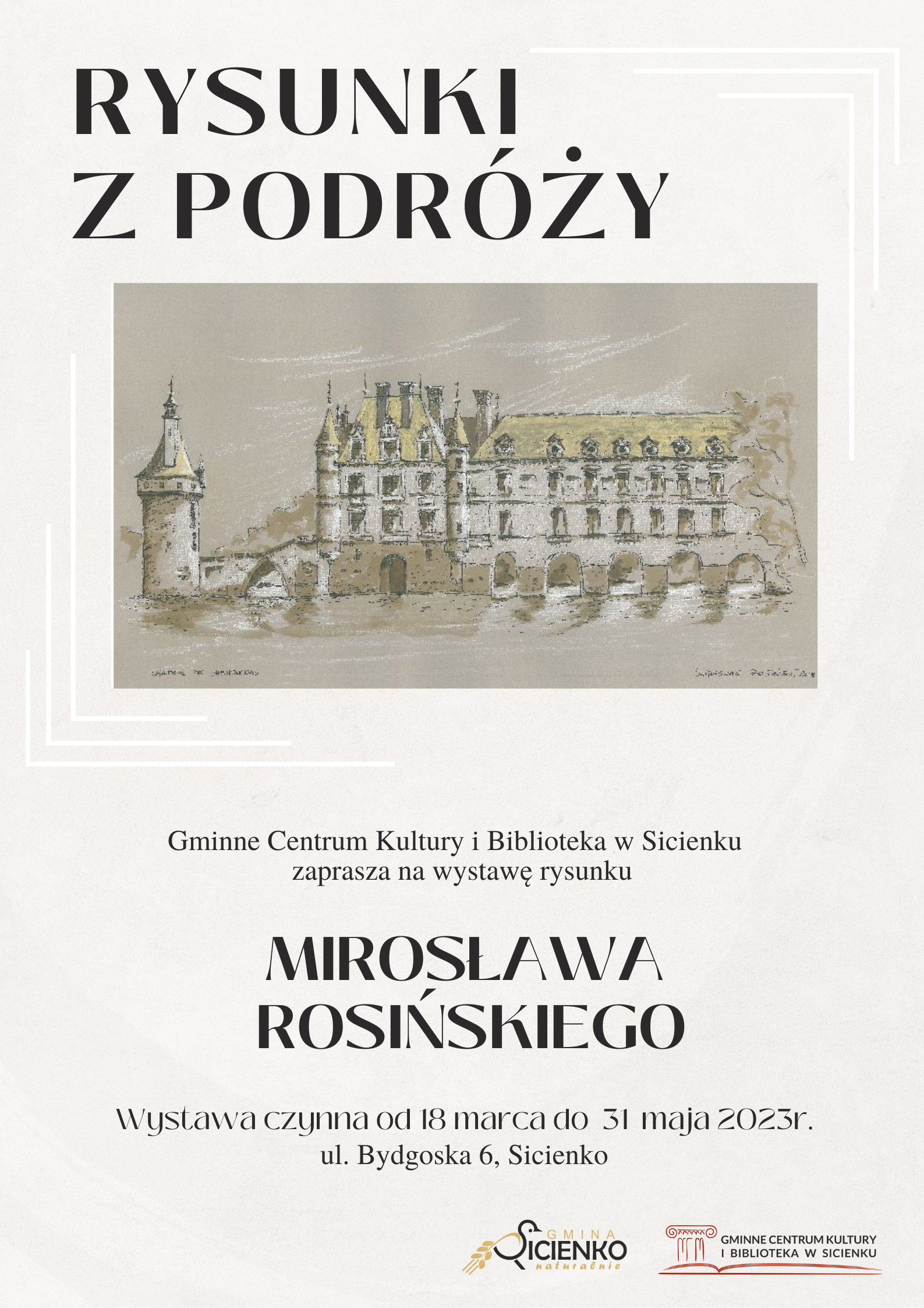 Plakat - wystawa Mirosława Rosińskiego