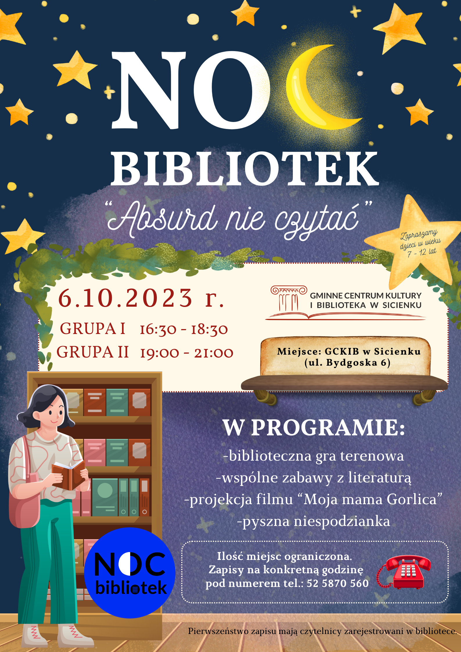 Plakat - Noc Bibliotek