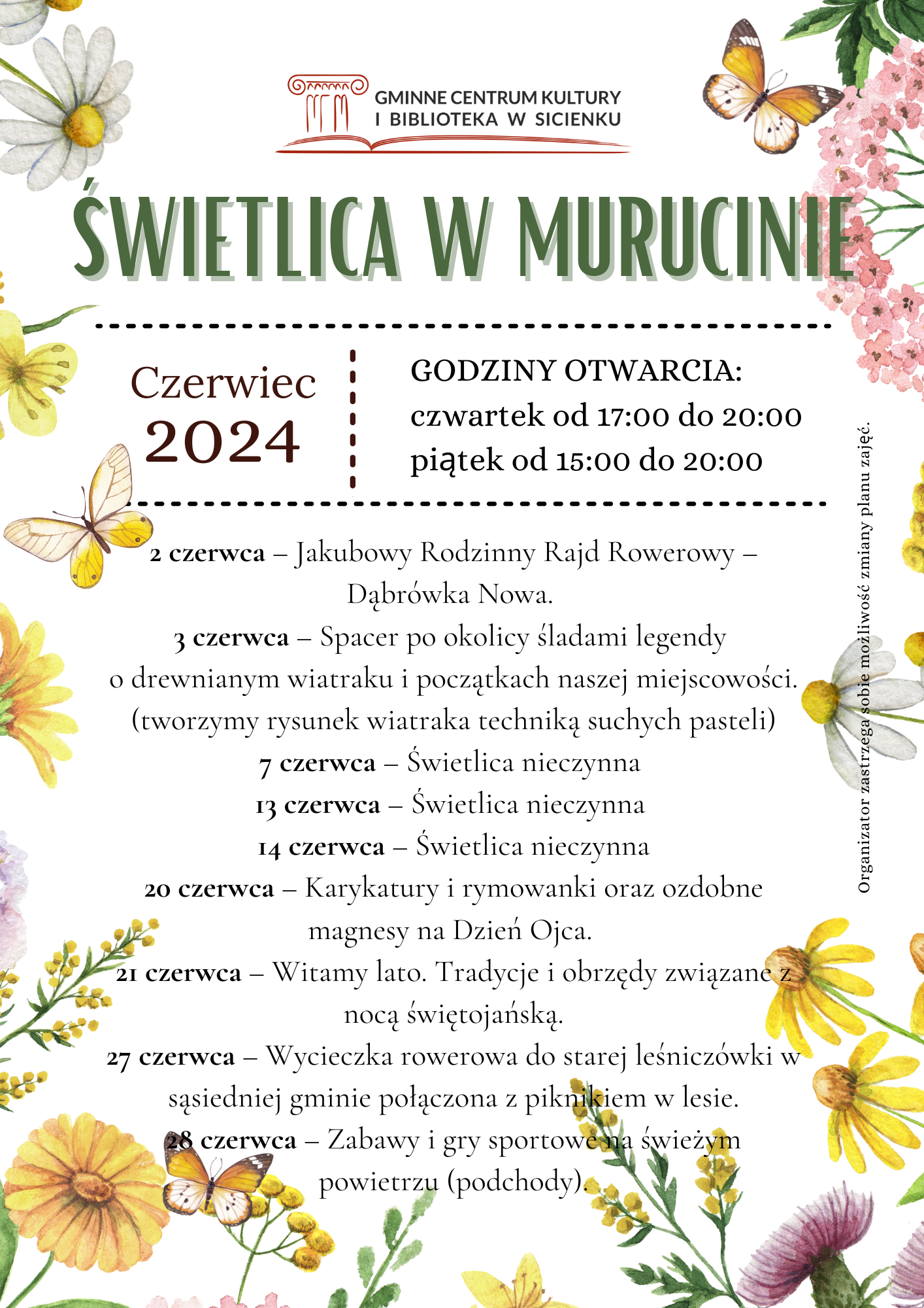 Plan pracy - czerwiec 2024 Murucin