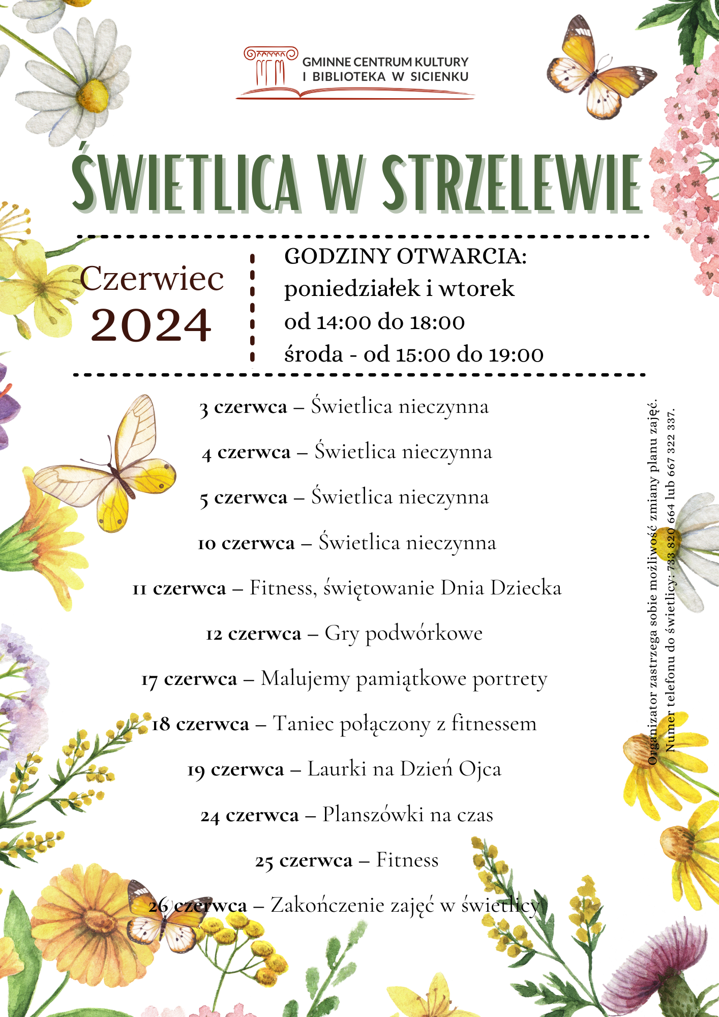 Plan pracy - czerwiec 2024 Strzelewo