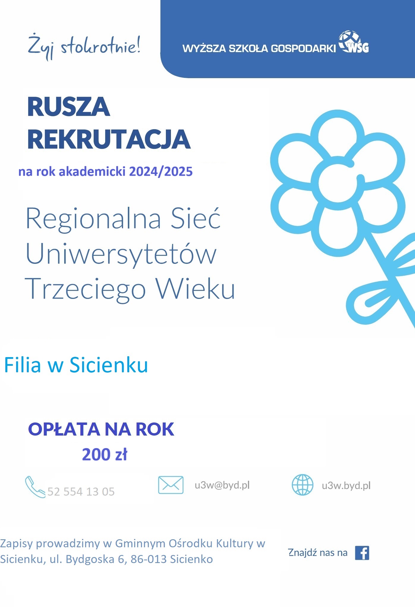 Plakat - zapisy UTW