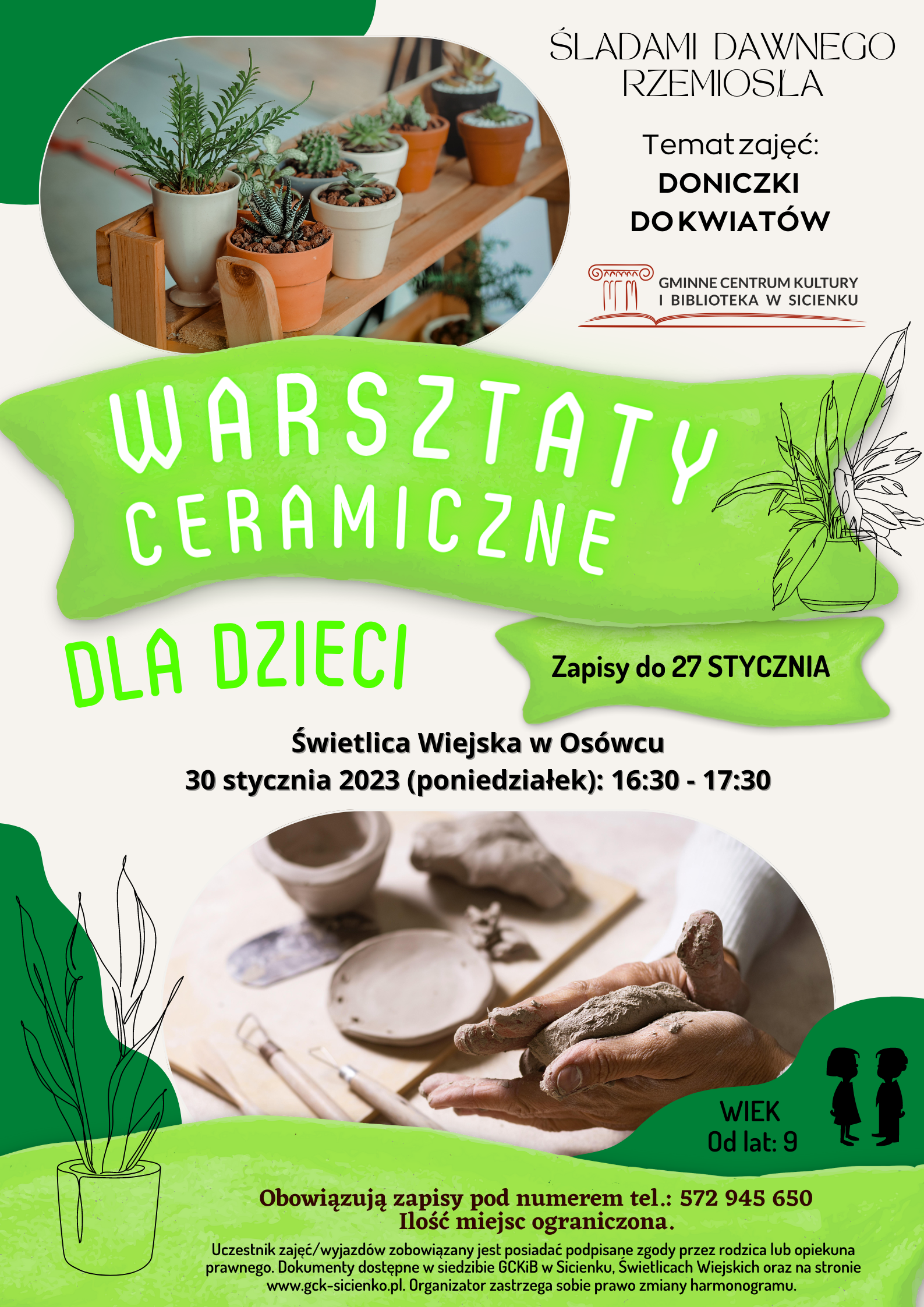 Plakat - Warsztaty ceramiczne