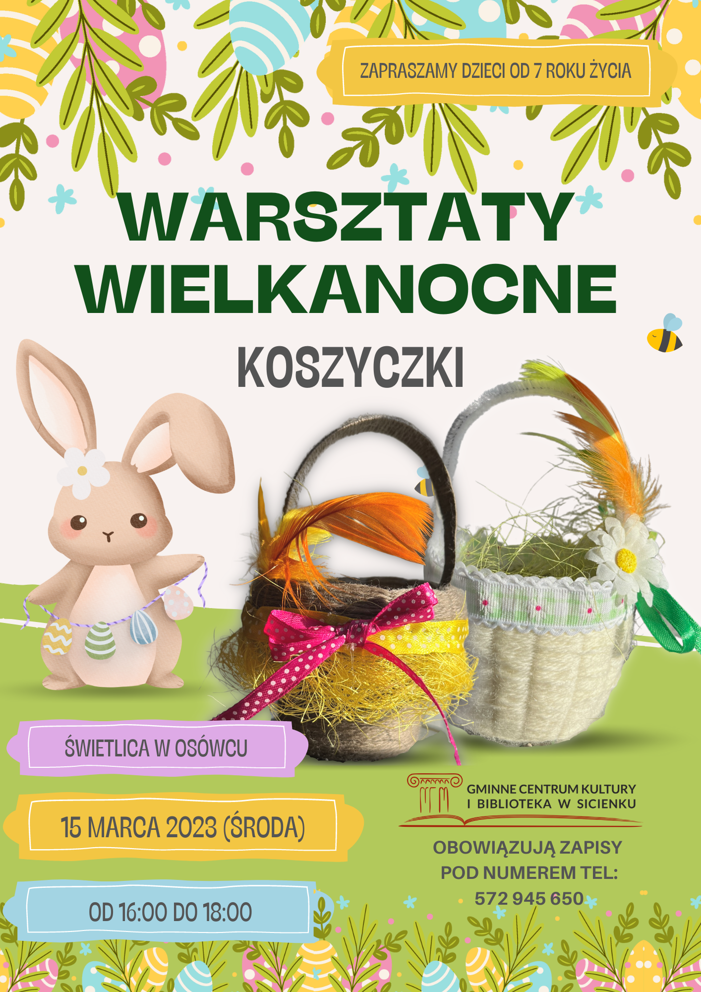 Plakat - warsztaty wielkanocne