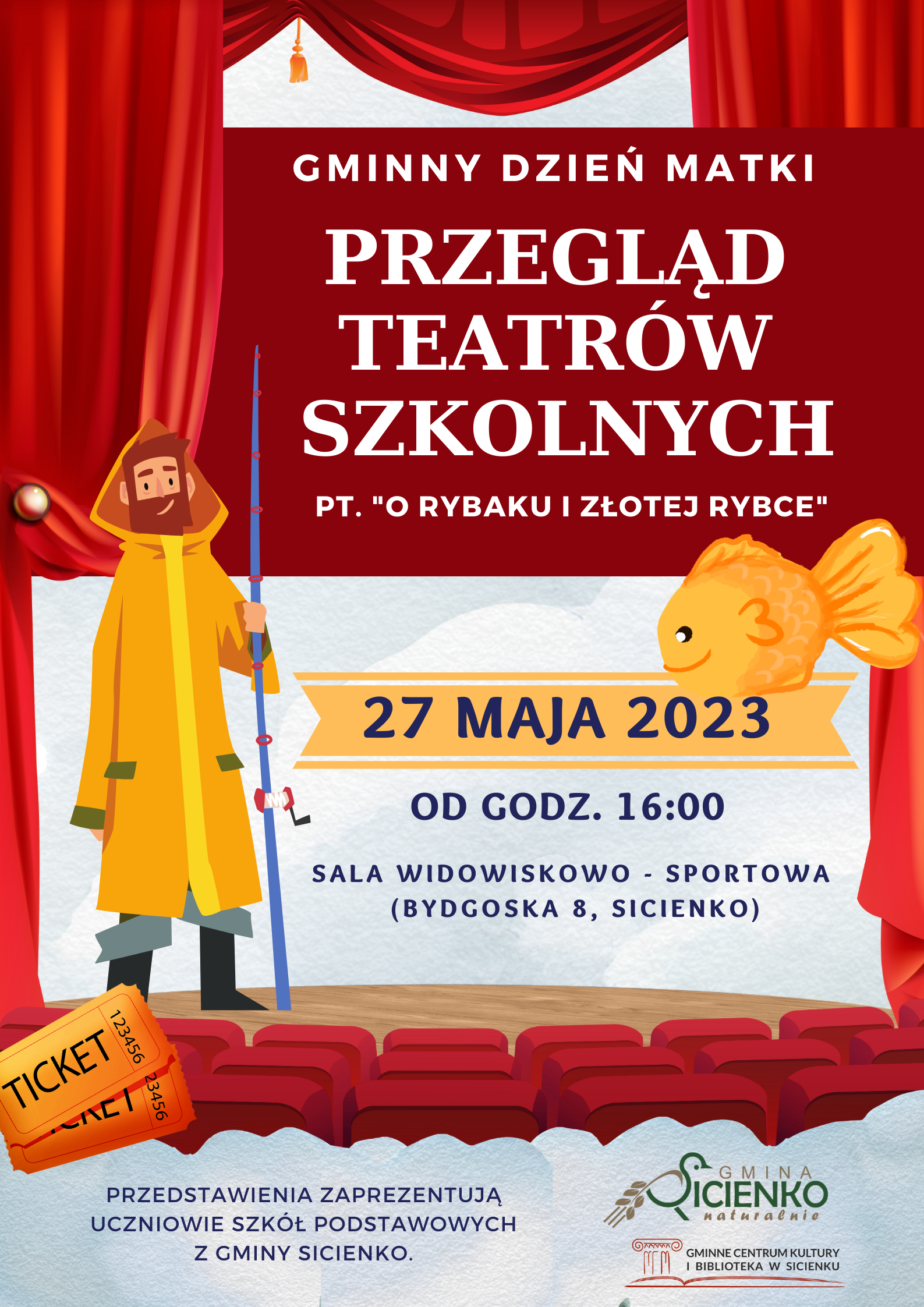 Plakat - Gminny Przegląd Teatrów Szkolnych