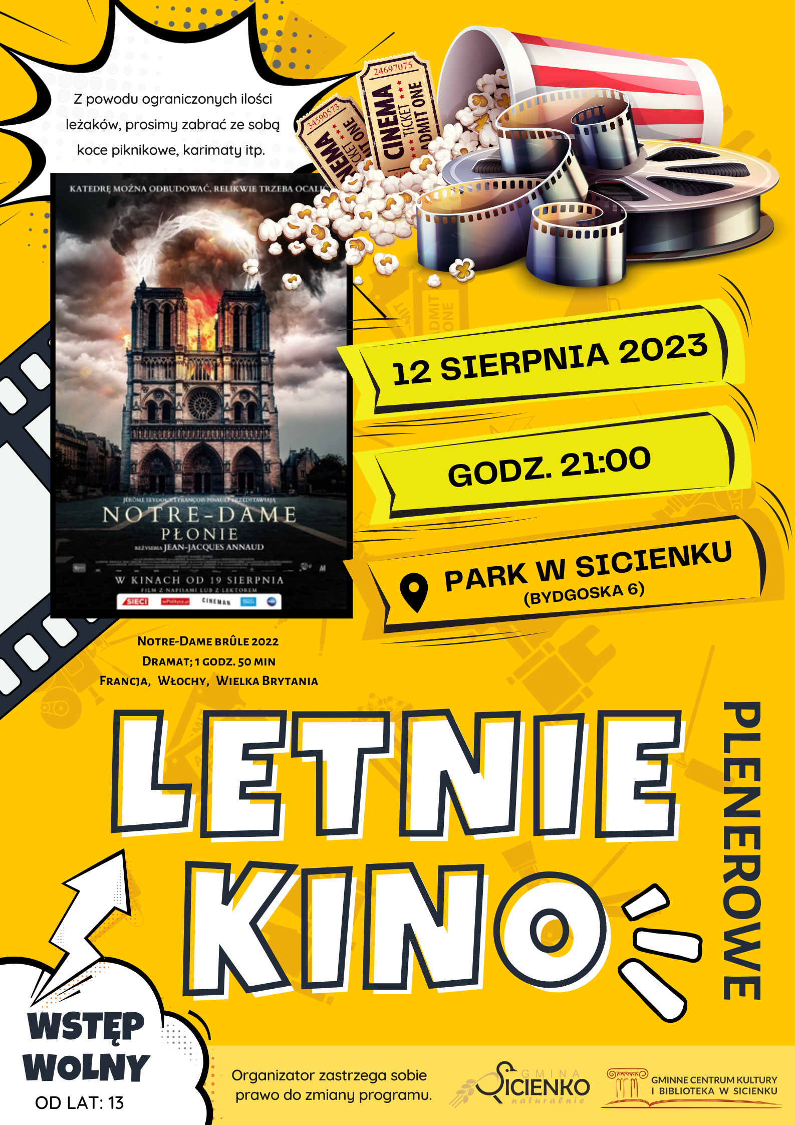 Plakat - Letnie kino plenerowe