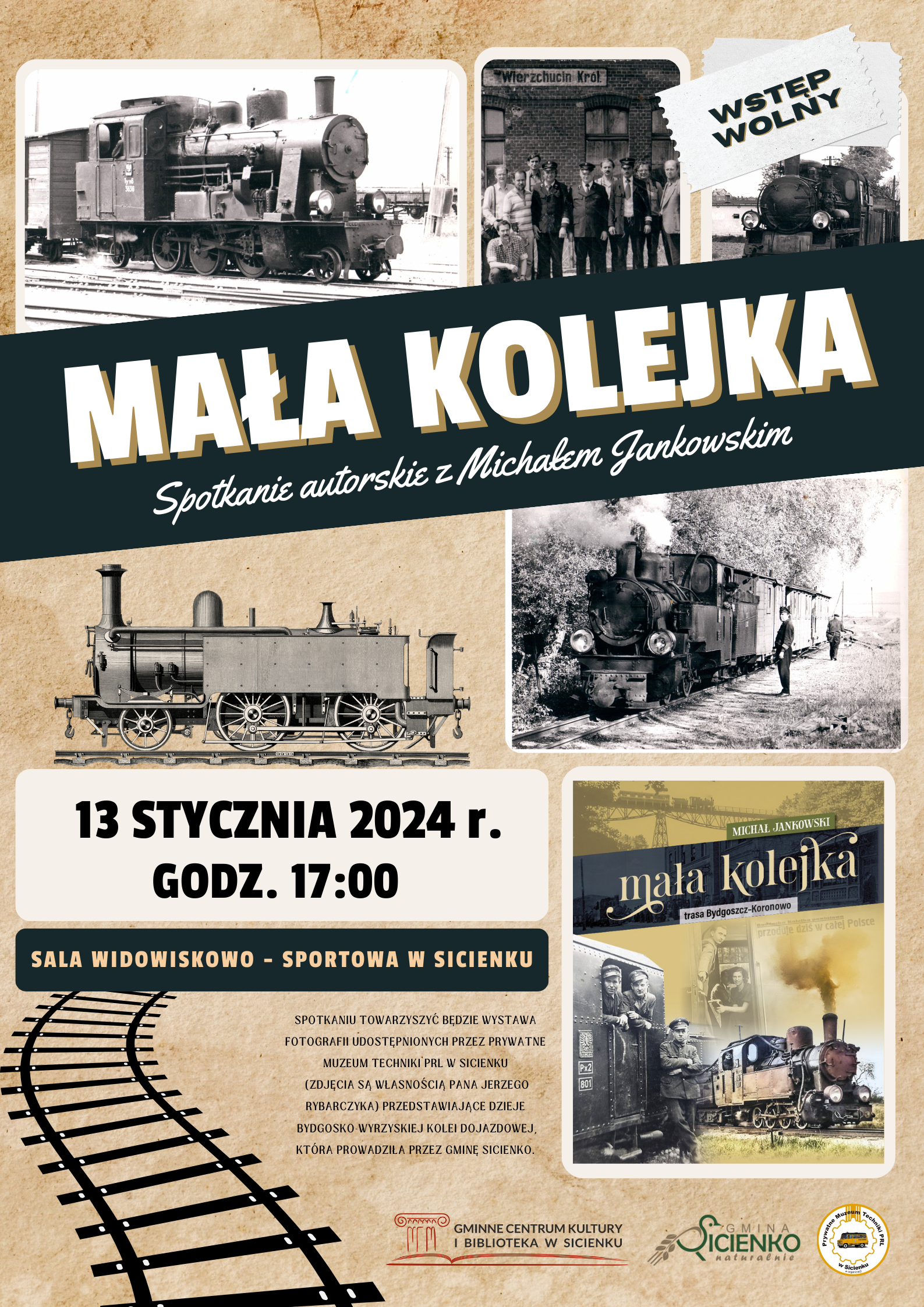 Plakat - Mała kojka spotkanie autorskie z Michałem Jankowskim