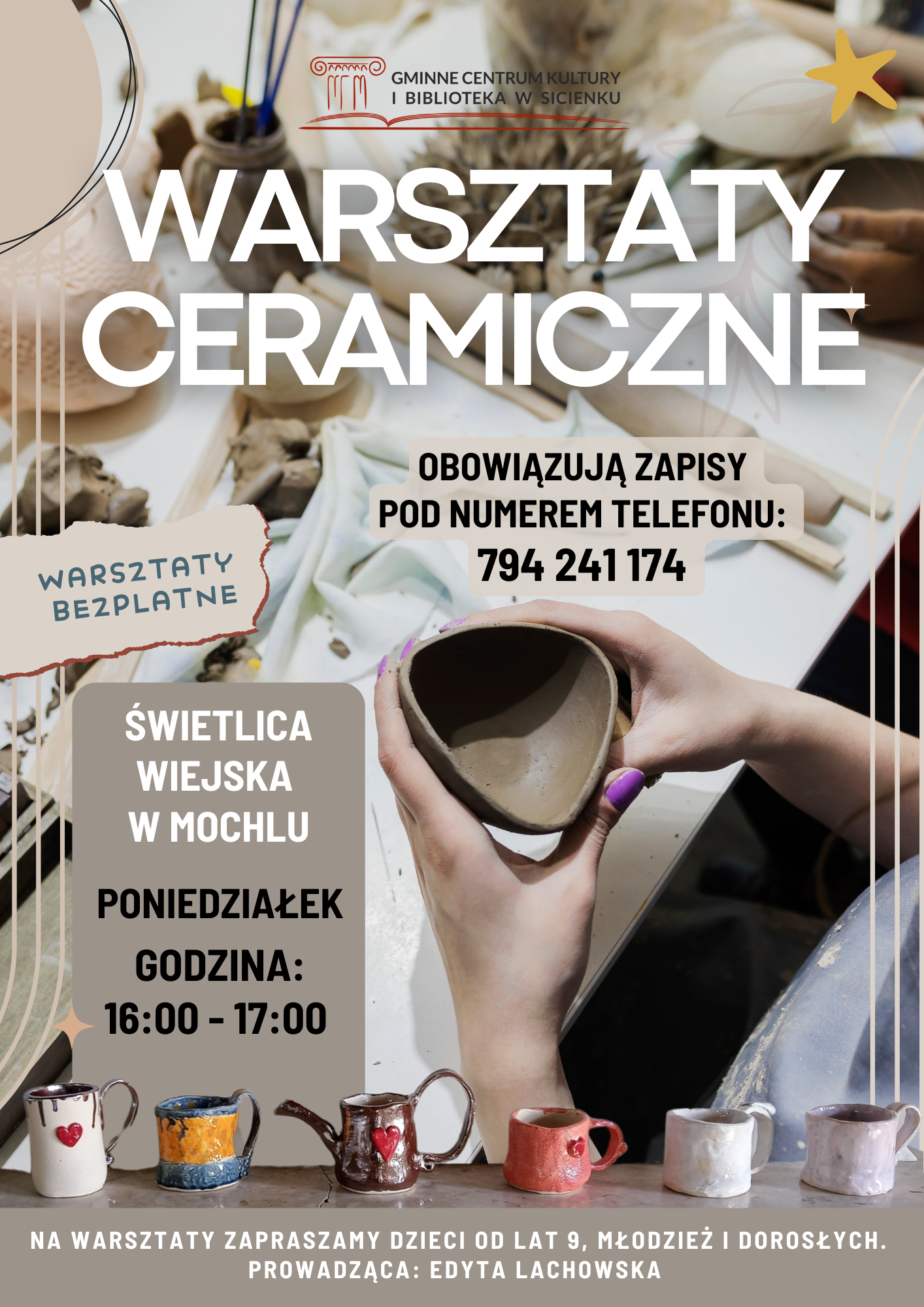 Plakat - Warsztaty ceramiczne