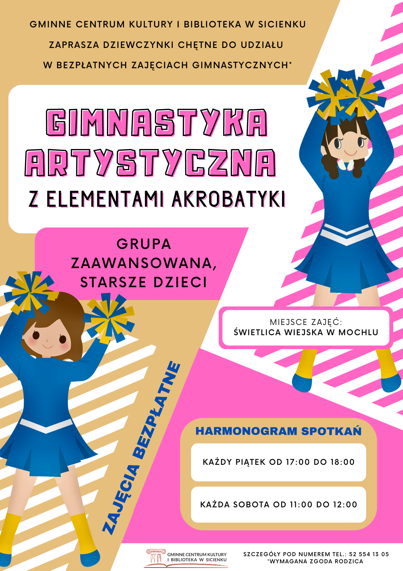 Plakat- Gimnastyka z elementami ekrobatyki grupa zaawansowana