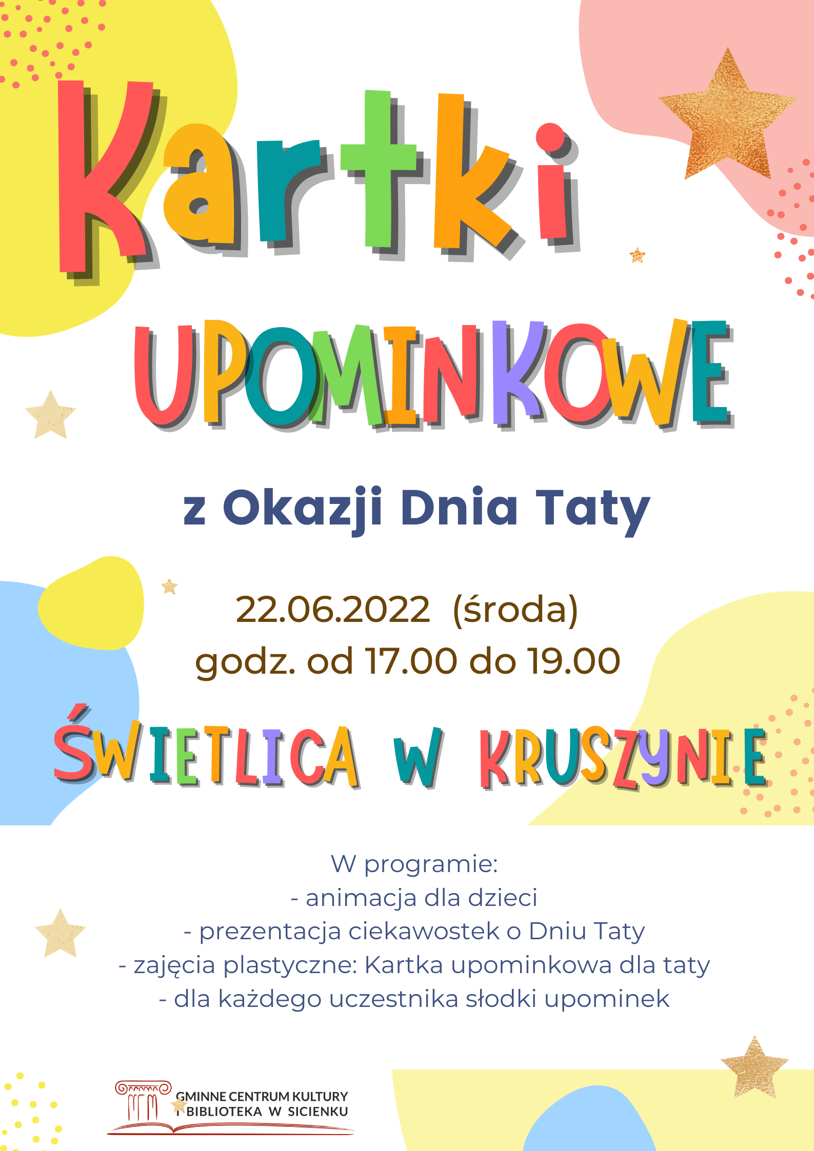 Plakat- Kartki upominkowe w Kruszynie