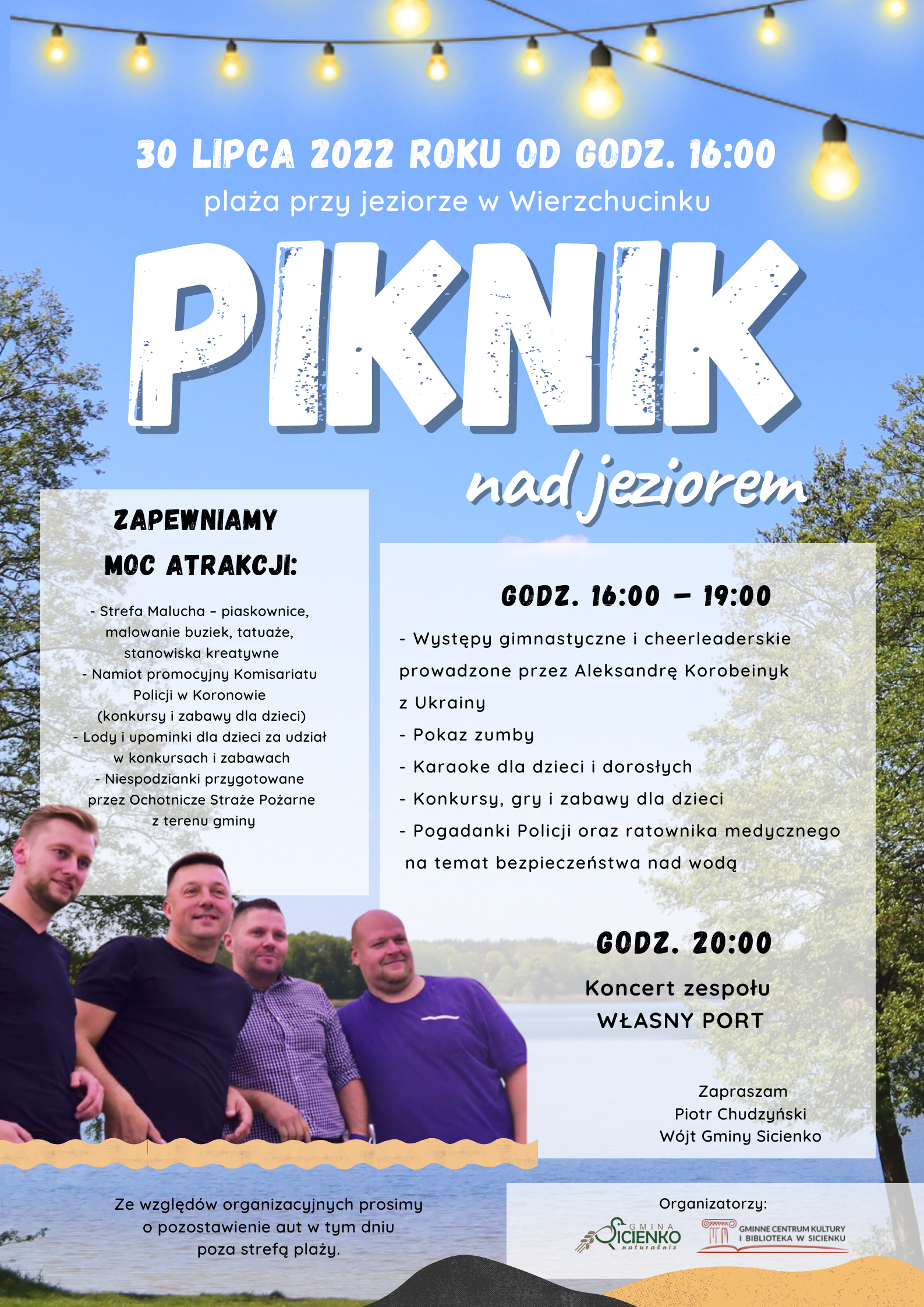 Plakat- Piknik nad jeziorem