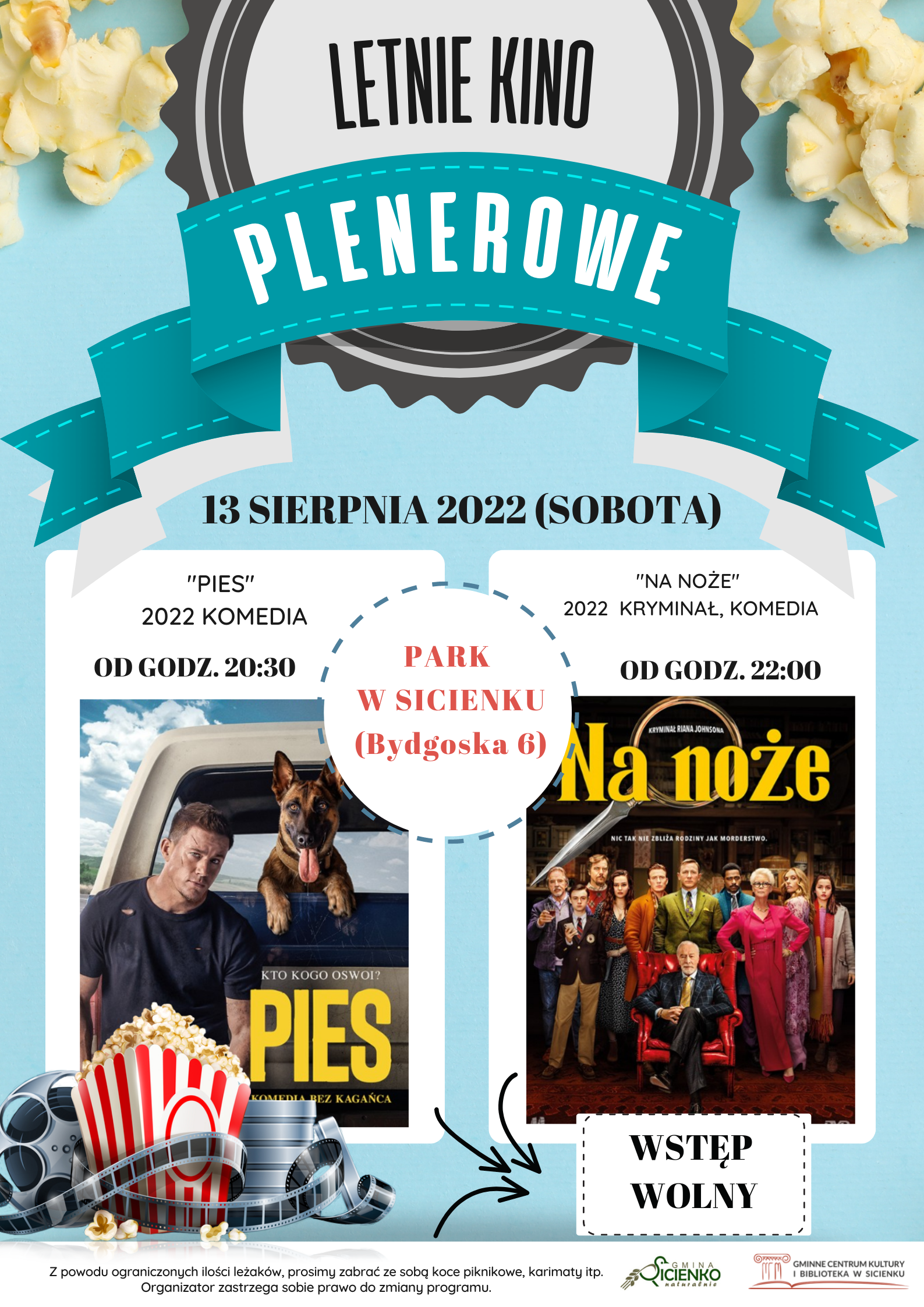 Plakat- Letnie kino plenerowe