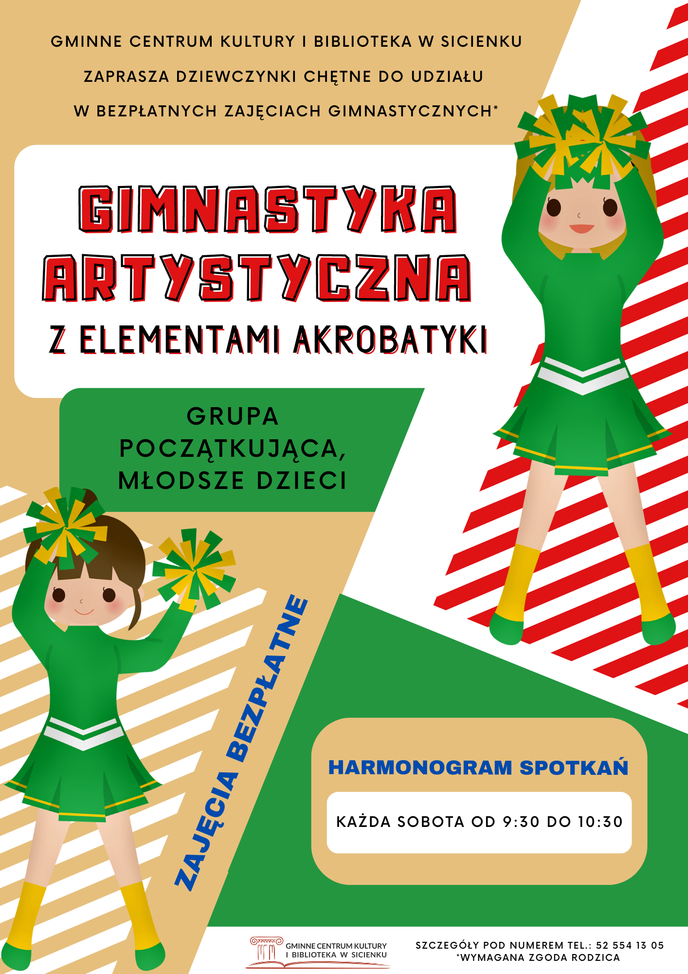 Plakat- Gimnastyka z elementami ekrobatyki