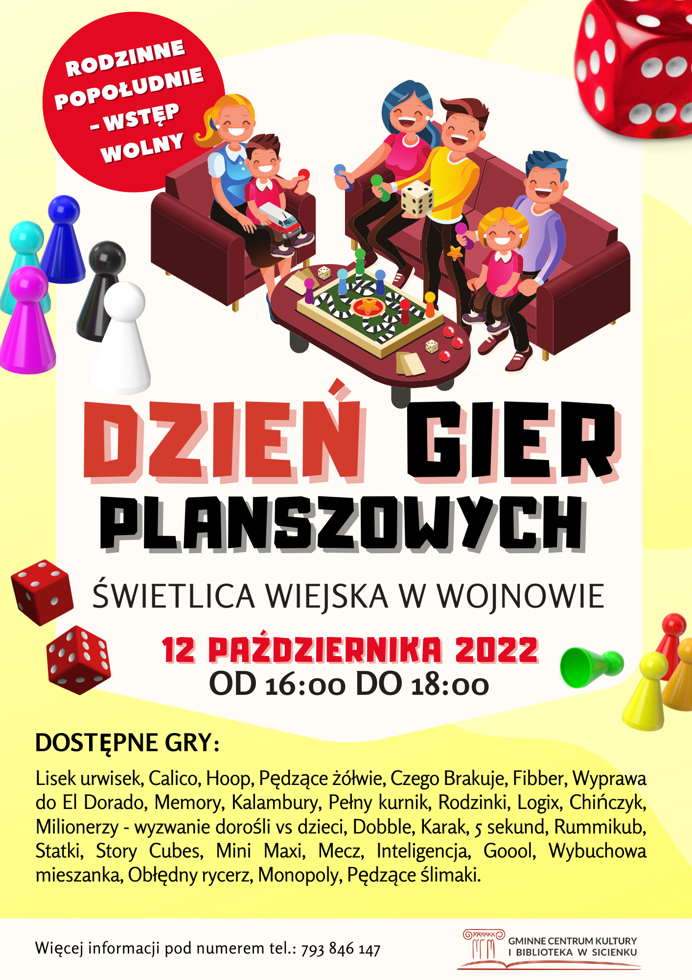 Plakat- Dzień gier planszowych